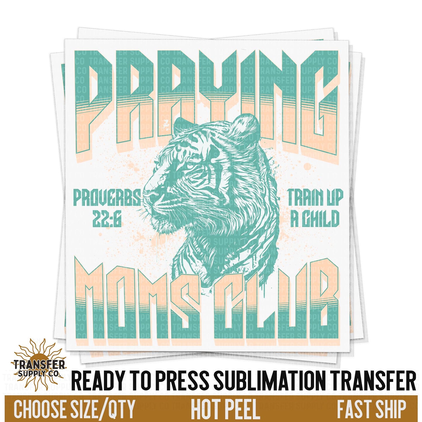 Praying Moms Club Sublimation Transfer, Religious Trendy Ready To Press Sublimation Transfers, Sublimation Prints, Sublimation Transfers