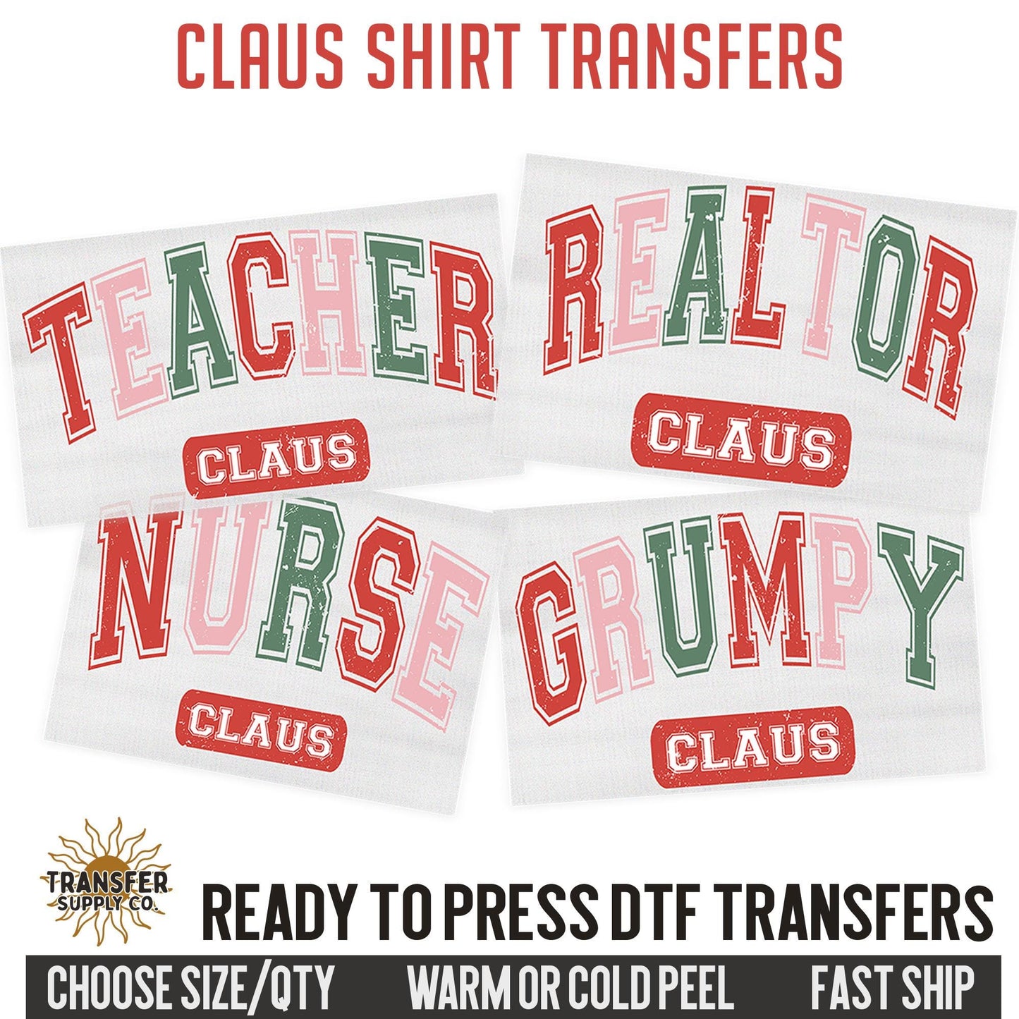 Teacher Realtor Nurse Grumpy, Matching Christmas Shirts, Western Christmas Ready To Press DTF Transfers, Ready To Press DTF Film Transfer