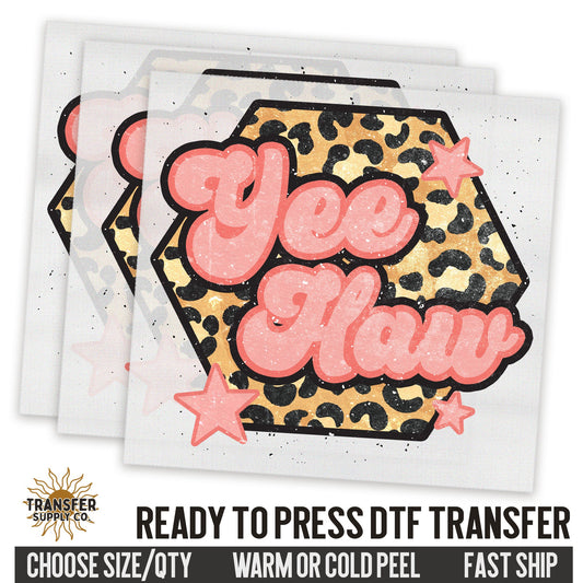 Yeehaw Western Pink Western Ready To Press DTF Transfer | Dtf Transfer Prints, Printed Dtf Transfers, Dtf Transfers Ready To Press