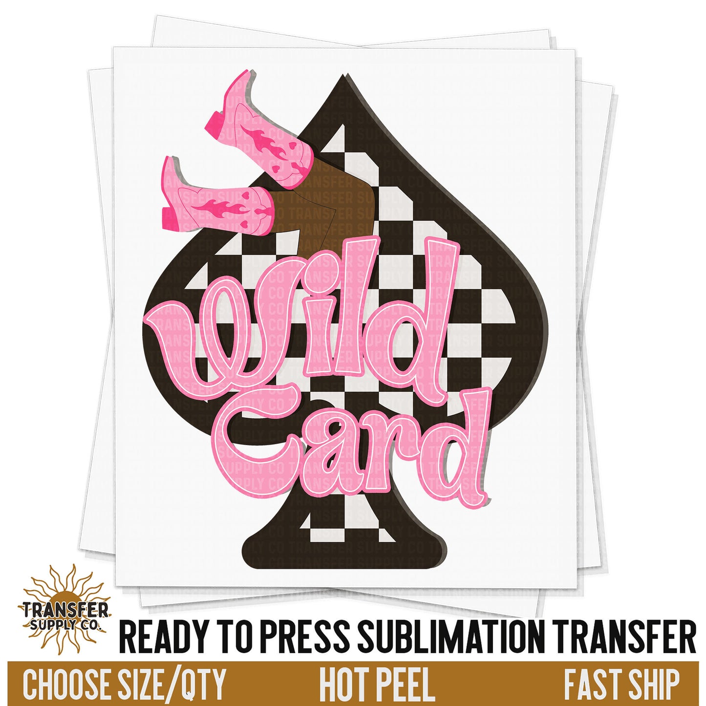 Wild Card, Check Print, Western Ready To Press Sublimation Transfers, Ready To Press, Sublimation Prints, Sublimation Transfers