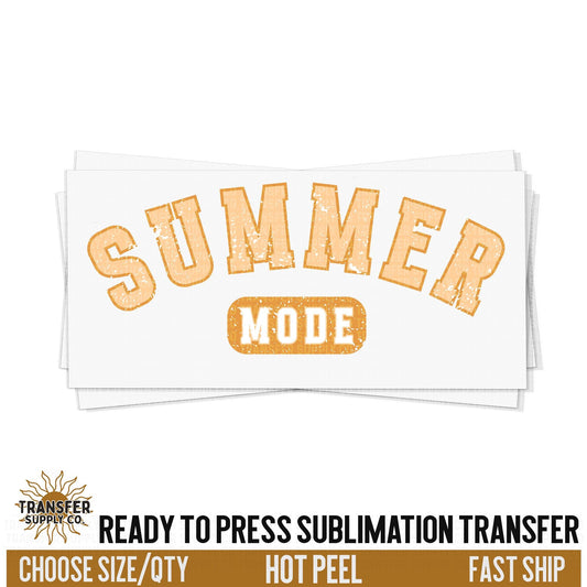 Summer Mode Sublimation Transfer,  Trendy Ready To Press Sublimation Transfers, Sublimation Prints, Sublimation Transfers