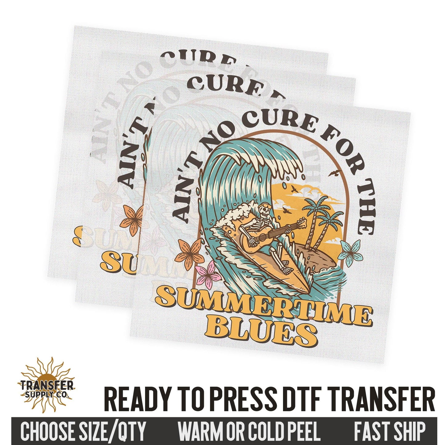 Summertime Blues, 90s Country Music Western Ready To Press DTF Transfer | Dtf Transfer Prints, Printed Dtf Transfers