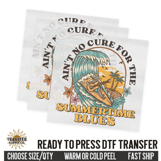 Summertime Blues, 90s Country Music Western Ready To Press DTF Transfer | Dtf Transfer Prints, Printed Dtf Transfers