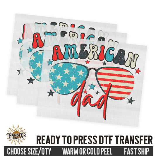 American Dad, 4th of July Western, Ready To Press DTF Transfers, Ready To Press DTF Film Transfers, Western DTF Transfers