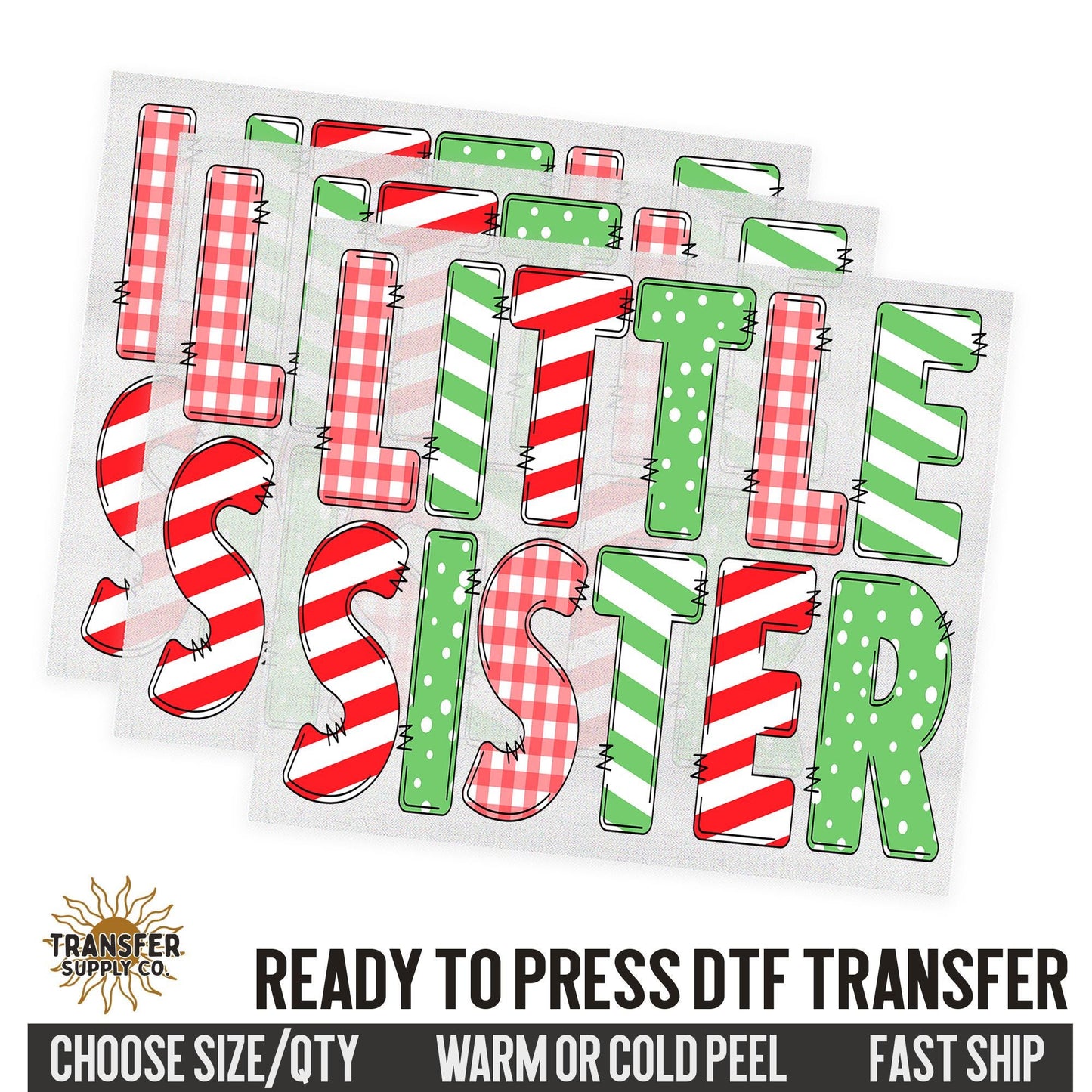 Sibling Matching Christmas Shirt Dtf Transfers,  Christmas Ready To Press DTF Transfers, Ready To Press DTF Film Transfer, DTF Transfer