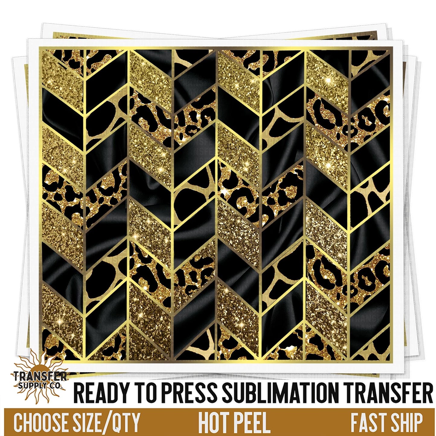 Gold Chevron Glitter Tumbler Sublimation Wrap | Sublimation Tumbler Wrap, Sublimation Tumbler Transfer, Ready to Press Sublimation Transfer