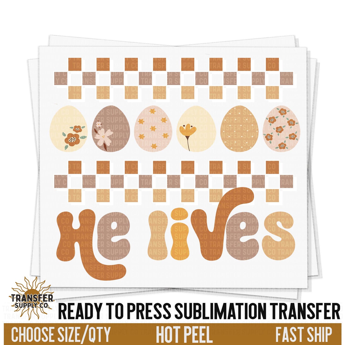 He Lives Sublimation Transfer, Trendy Easter Ready To Press Sublimation Transfers, Sublimation Prints, Sublimation Transfers