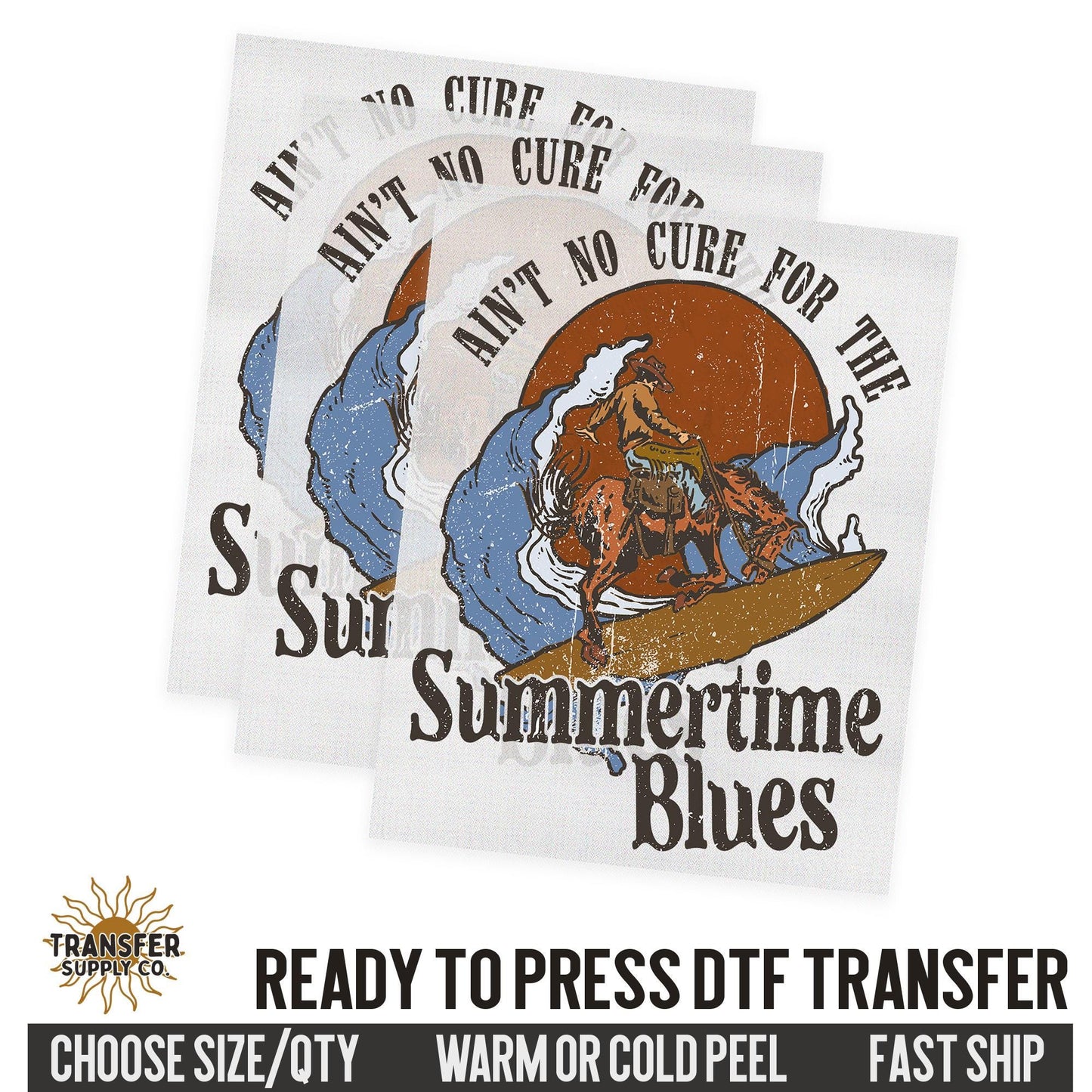 Summertime Blues, 90s Country Music Western Ready To Press DTF Transfer | Dtf Transfer Prints, Printed Dtf Transfers