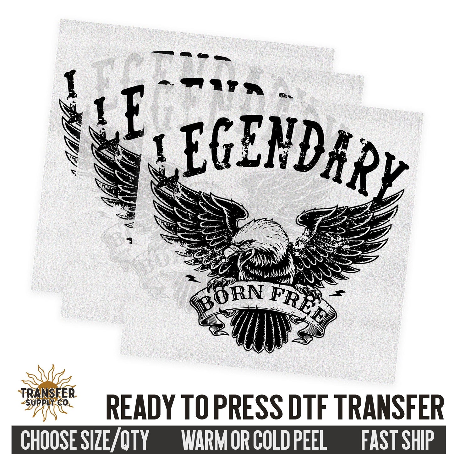 Legendary Eagle, Retro Ready To Press DTF Transfer, Dtf Transfer Print, Printed Dtf Transfer, Transfer Ready To Press